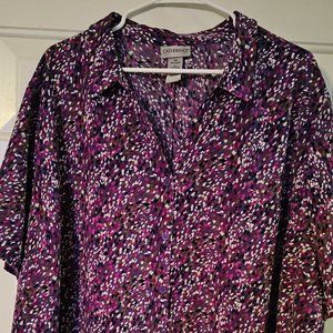 Catherines 4X (30-32) Ladies Short Sleeve Blouse